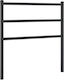 vidaXL Metallic Bed Headboard Black 95x90cm