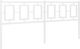 vidaXL Metallic White Bed Headboard 187x91cm