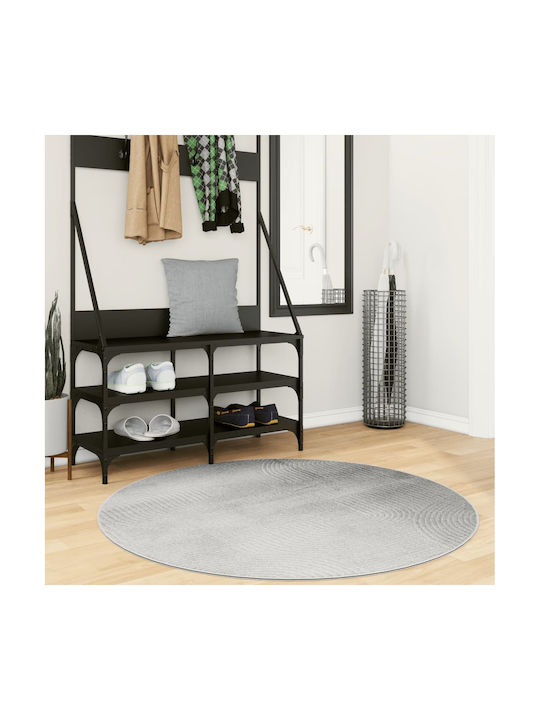 vidaXL Teppich Rund Grey