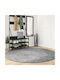 vidaXL Rug Round Shaggy Grey