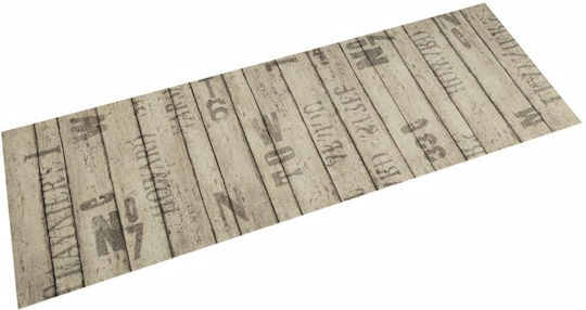 vidaXL Kitchen Mat Runner with Anti-slip Underlay Beige-grey 45x150εκ.