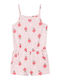 Kinderstoff-Latzhose Blumenrosa