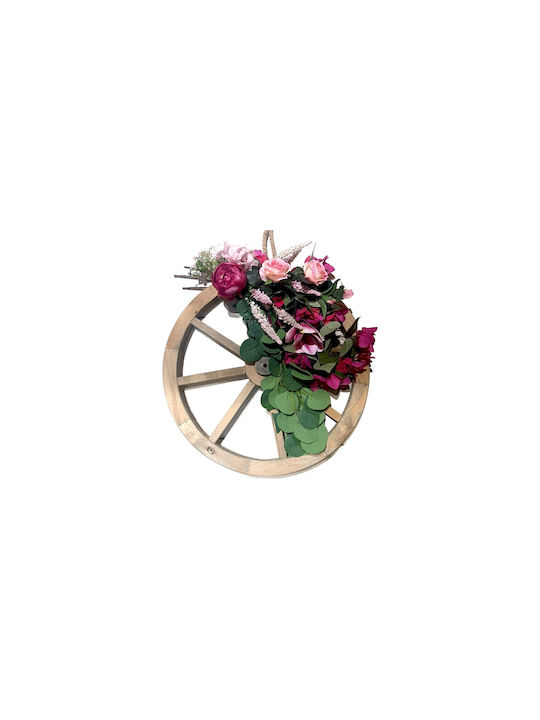 Kranz aus künstlichen Pflanzen Rosa 50cm Ambalaz
