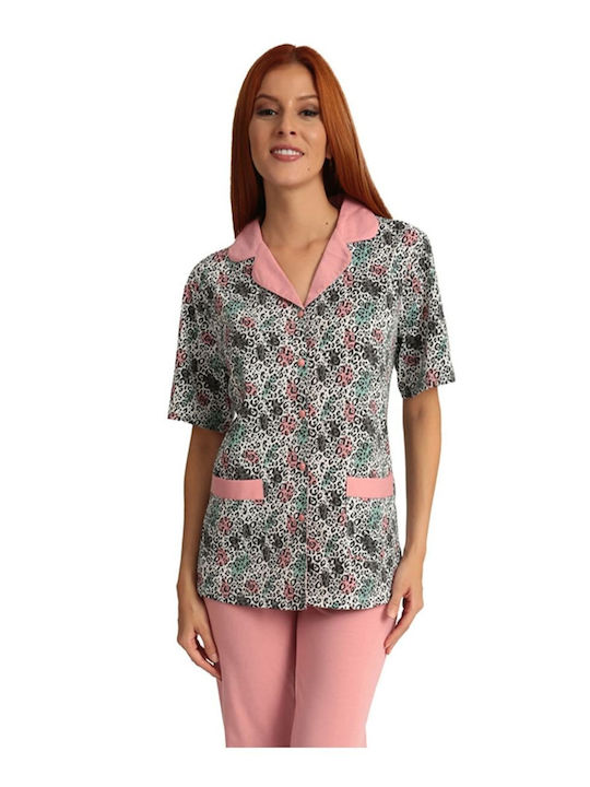 Lydia Creations Summer Women's Pyjama Set Cotton Rotten Apple