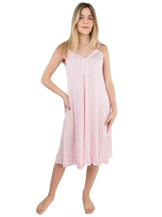 Calzedoro Summer Cotton Women's Nightdress Rose