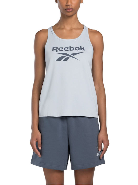 Reebok Damen Sportliche Bluse Ärmellos Blau