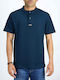 Short Sleeve Navy Blouse