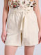 Women's High-waisted Shorts White