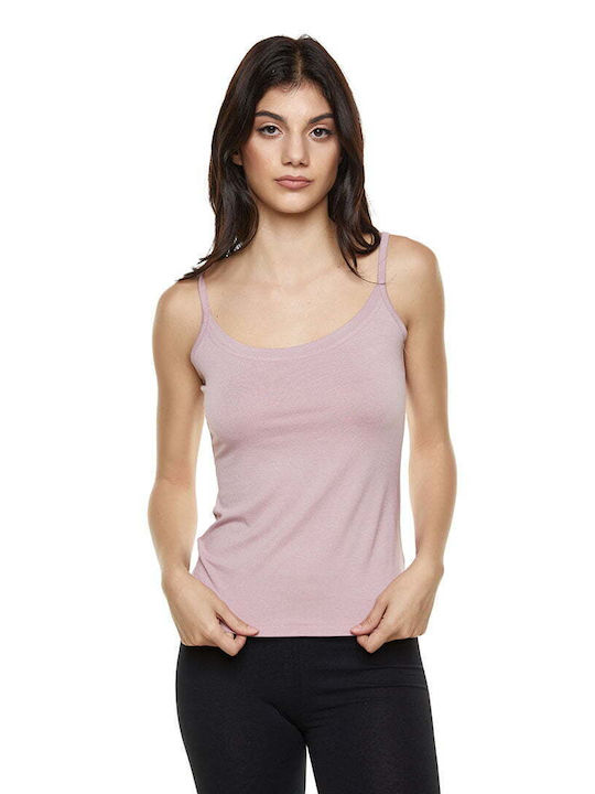 Bodymove Γυναικεία Μπλούζα με Τιράντες Ροζ