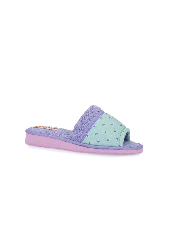 Kolovos Winter Women's Slippers in Lilac color