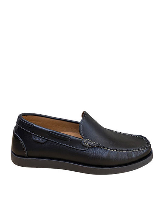 Antonio Shoes Men's Leather Moccasins Black