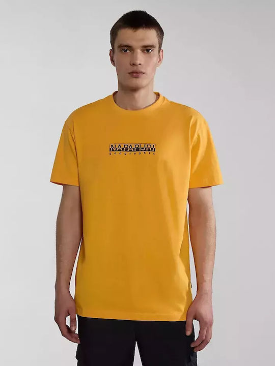 Napapijri Ανδρικό T-shirt Κοντομάνικο Κιτρινο