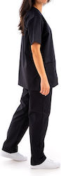 DSwear Hose & Bluse Set Schwarz