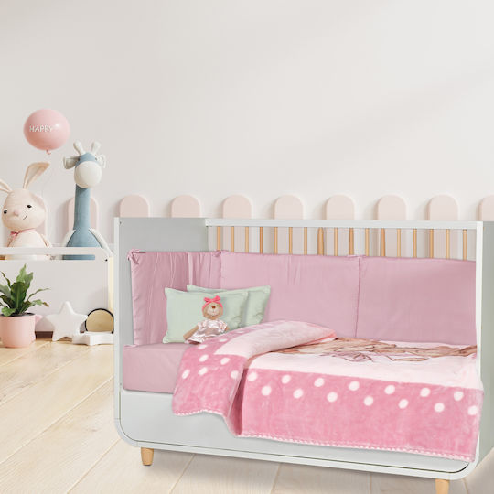 Das Home Relax Samt Kinderbettdecke Braun Rosa 110x140cm