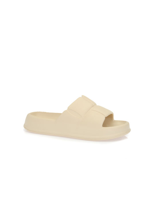 Cubanitas Frauen Flip Flops in Beige Farbe