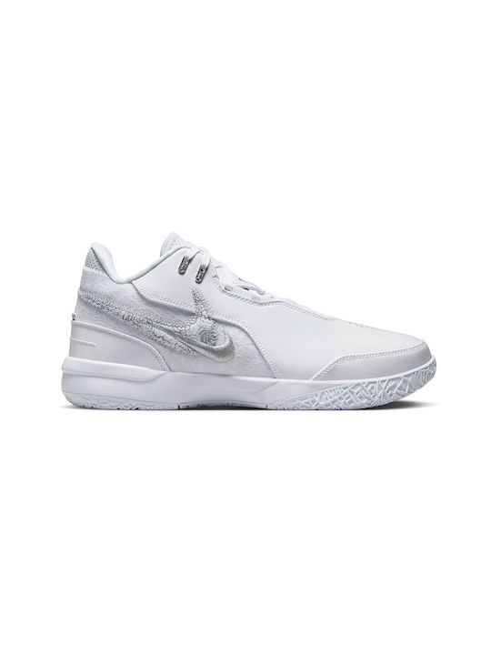 Nike LeBron NXXT Gen AMPD Χαμηλά Μπασκετικά Παπούτσια Λευκά