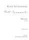 Universal Edition Szymanowski - Metopes,