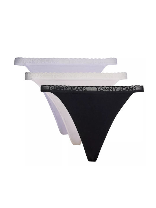 Tommy Hilfiger Βαμβακερά Γυναικεία Slip 3Pack Black/lila/light Pink