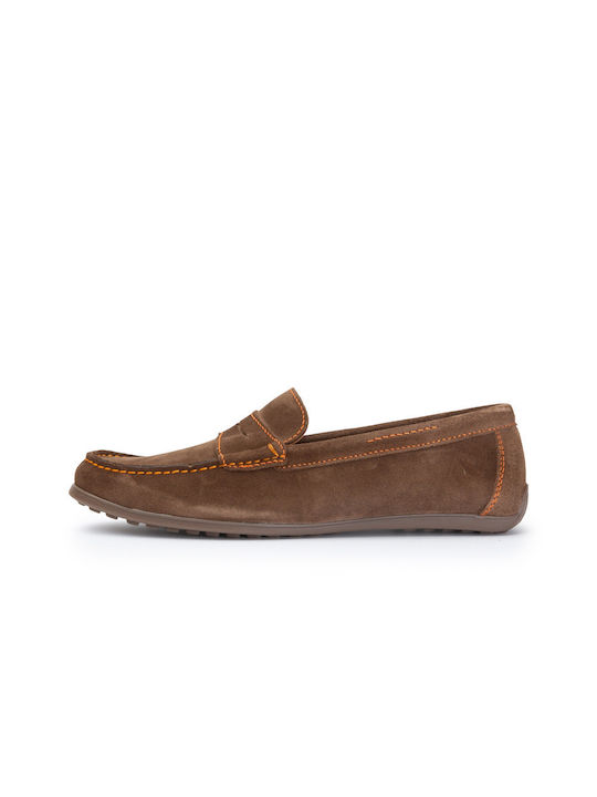 Dj.Santa Men's Leather Moccasins Brown