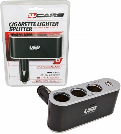 4cars Adaptor pentru brichetă Priza auto 12V - 24V