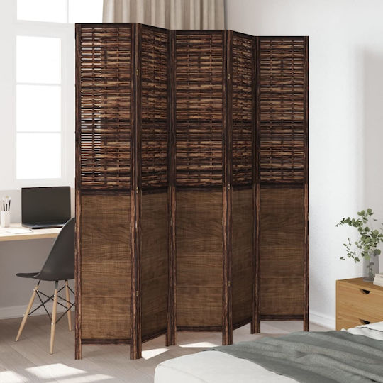 vidaXL Διακοσμητικό Παραβάν Ξύλινο με 5 Φύλλα 175x220cm