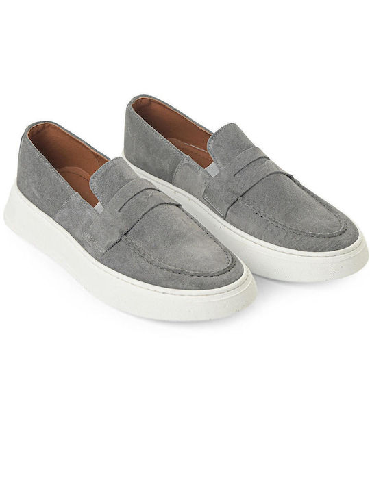 Northway Suede Ανδρικά Loafers σε Γκρι Χρώμα