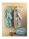 Palamaiki Kids Hooded Bathrobe Grey