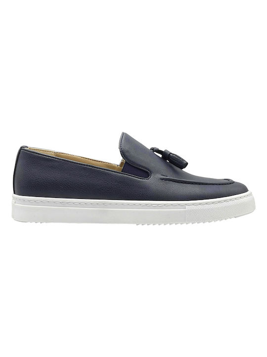 Leder Herren Mokassins in Blau Farbe