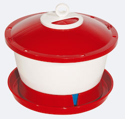 Automatic Plastic Watering Can for Chickens and Poultry with Capacity 6lt 32x32x25cm.