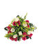 Στεφάνι από Τεχνητά Φυτά Τριαντάφυλλο Φούξια 20cm