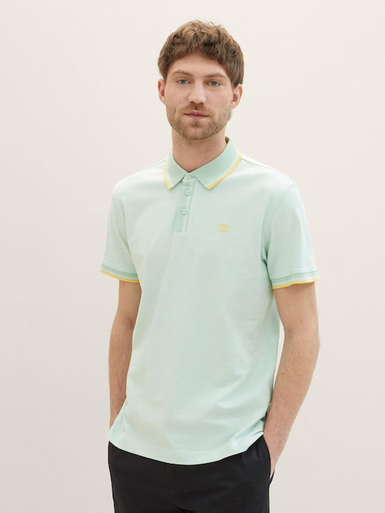 Tom Tailor Bluza Bărbătească Polo White Mint