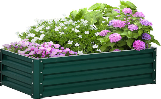Outsunny Ζαρντινιέρα Μεταλλική Πράσινο 120x60x30.5εκ.