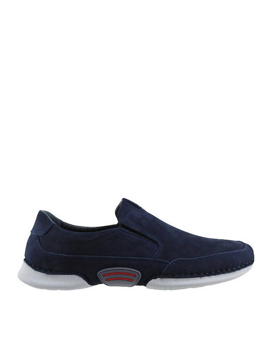 On the Road Men's Leather Casual Shoes Blue