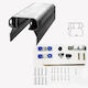 Aluminum Rail Mechanism Aluminum Rail Fittings Set Niko-helm Hellas 03.412 45h Length 240cm Single leaf Sliding door Sliding door Sheet weight Up to 60 kg