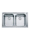Franke Nex 620 Ένθετος Νεροχύτης Inox Μ86xΠ50cm Ασημί