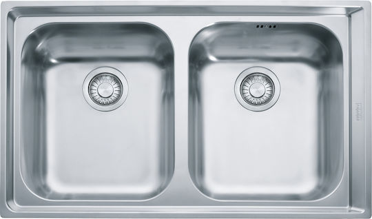 Franke Nex 620 Ένθετος Νεροχύτης Inox Μ86xΠ50cm Ασημί