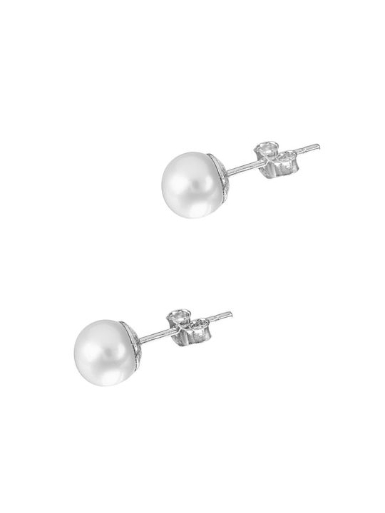 Earrings made of Silver with Pearls