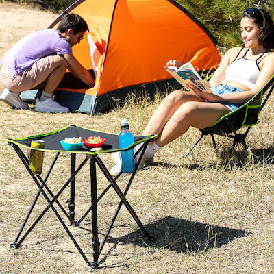 InnovaGoods Τραπέζι Μεταλλικό για Camping Πτυσσόμενο Μαύρο