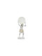 Home Esprit Επιτραπέζιο Διακοσμητικό Φωτιστικό με Ντουί για Λαμπτήρα G9 σε Λευκό Χρώμα