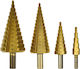 Geko Set of 4 Conical Drills HSS Titanium for Metal