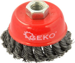 Geko G00594 Drahtbürste mit Borsten für Bohrmaschine 75mm