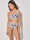 Set Bikini Με Έναν Ώμο Ψηλόμεσο
