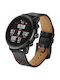 Spacecase Λουράκι Δερμάτινο Μαύρο (Amazfit GTR 3 / GTR 3 Pro)