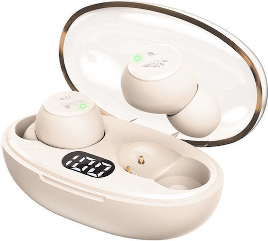 Onikuma T305 In ear Bluetooth хендсфри Слушалки с Кутийка за Зареждане Бял
