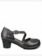 Pumps mit Riemchen Schwarz