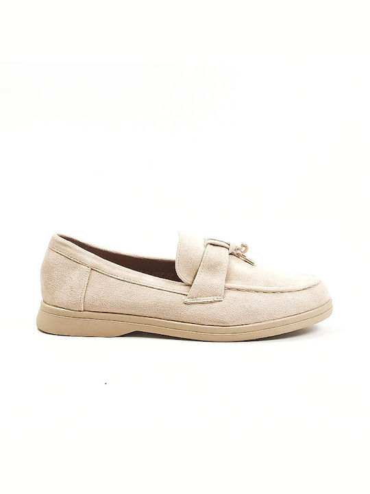 L.Day Women's Loafers in Beige Color