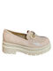 Zizel Patent Leather Women's Moccasins in Pink Color