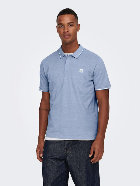 Only & Sons Polo Tricou B White Melange