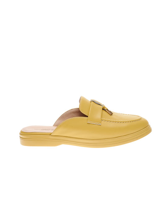 19V69 Heel Mules Yellow