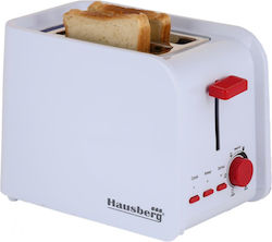 Hausberg Φρυγανιέρα 2 Θέσεων 750W Λευκή